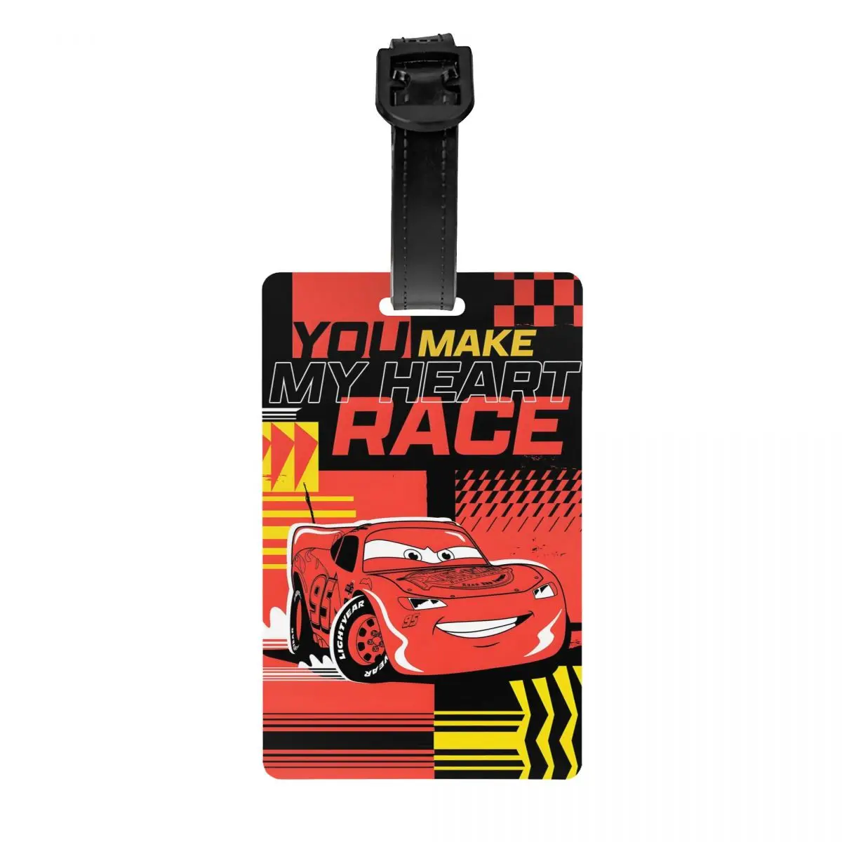 

Изготовленные на заказ багажные бирки Lightning McQueen, изготовленные на заказ багажные бирки для автомобиля в стиле манга, идентификационная этикетка с конфиденциальной крышкой