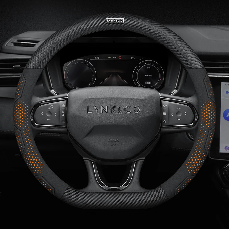 

Car Non-slip Chamois Steering Wheel Cover For LYNK&CO 03 PHEV 05 09 PHEV 09 MHEV 01 06 02 03+ Auto Interior Accessories