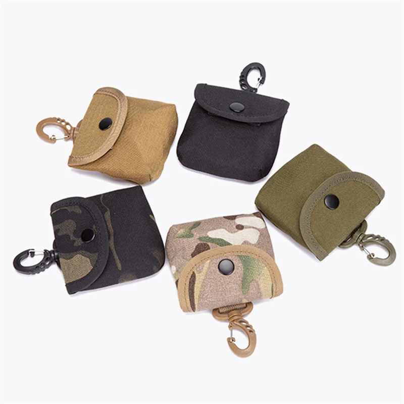 

Outdoor Camping EDC Tool Pouch Waterproof Key Change Purse Wallet Travel Kit Coin Purse Hunting Camouflage Waist Bag With Hook