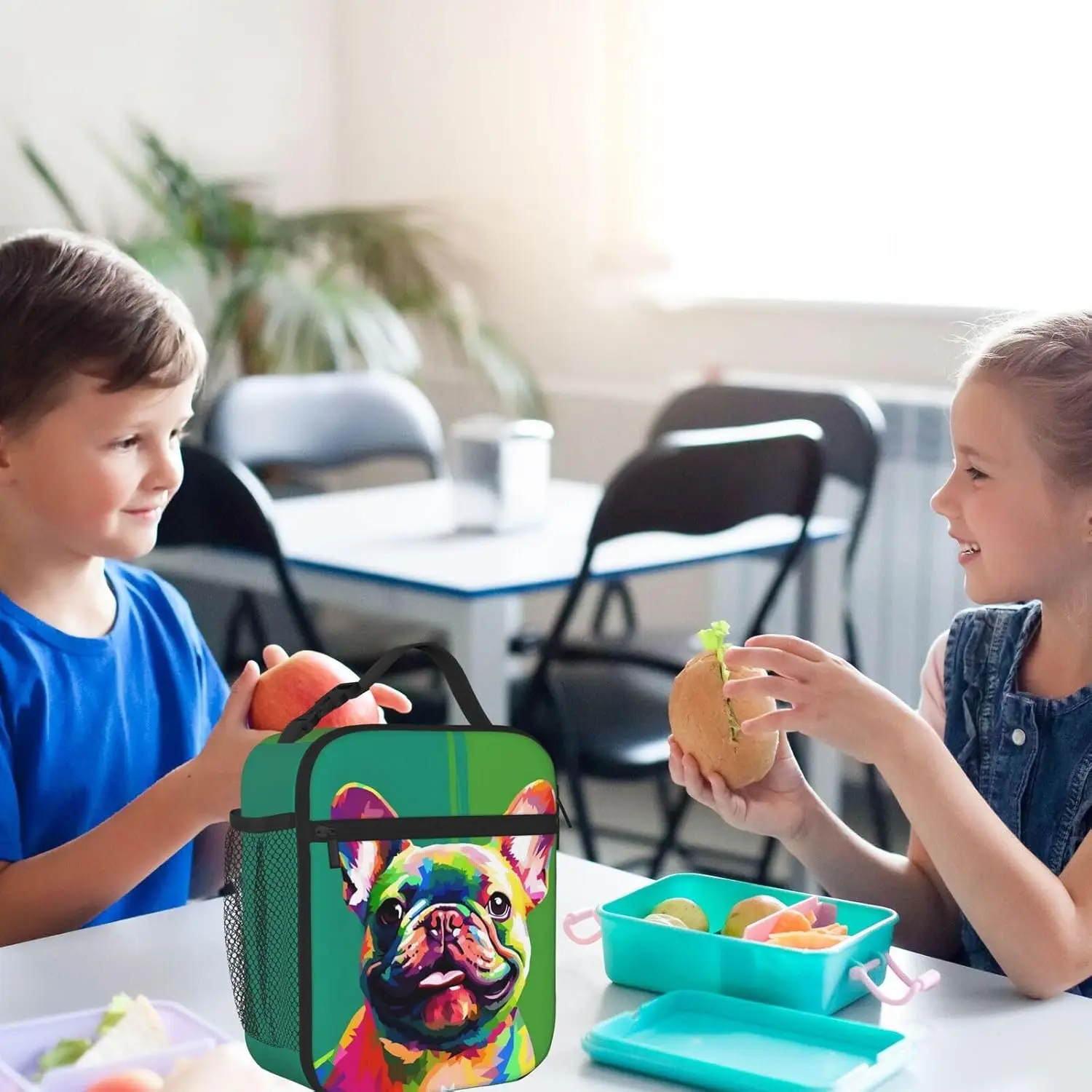 Lancheira Bulldog Francês Colorida Bo