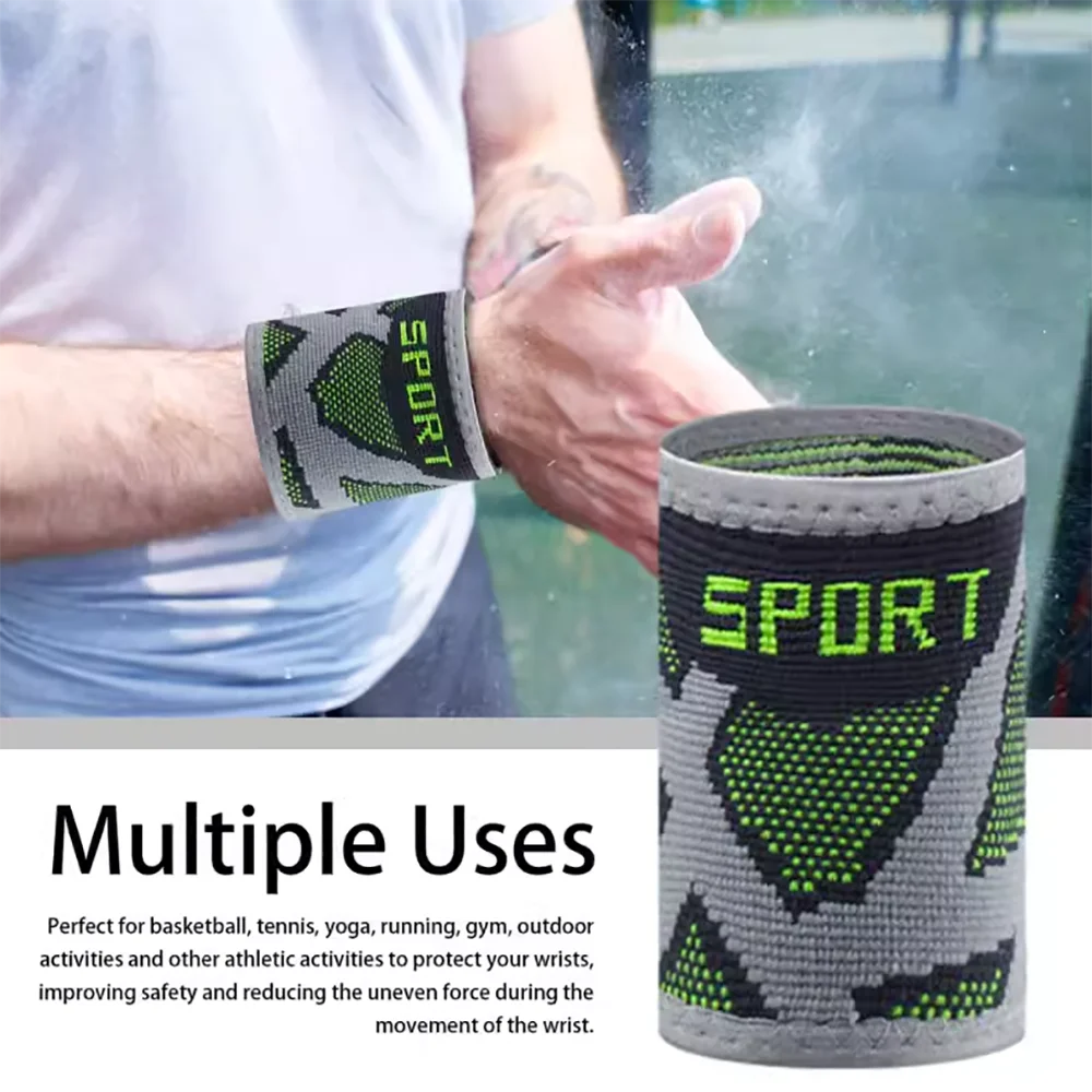 Sweat-wicking wristbands Highly Elastic Breathable Sweat-absorbent Wrist Guards for Gym Sports Running Basketball【1PC】