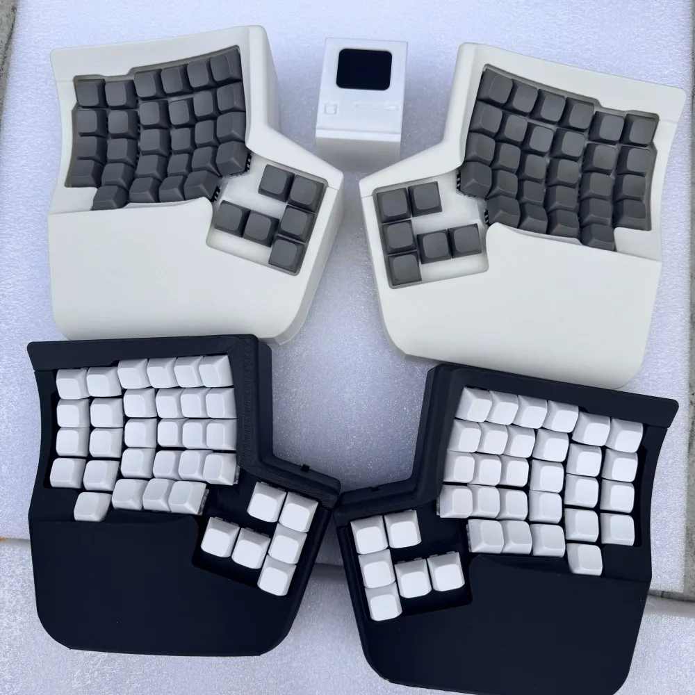

Kinesis Split Keyboard Kit Custom Curved Hotswap Wireless Advantage Keyboard 2.4G Dongle Vial Split Mechanical Keyboard Kit Game