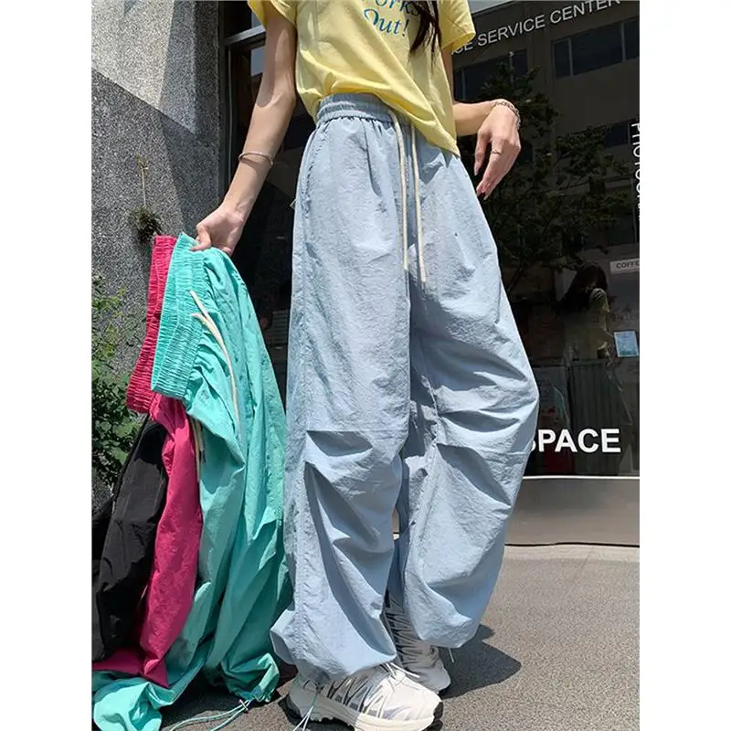 

plus Size Women's Autumn Winter Wide Leg Workwear Pants Loose Straight Casual Long Trousers American Retro Trendy High Waist ...