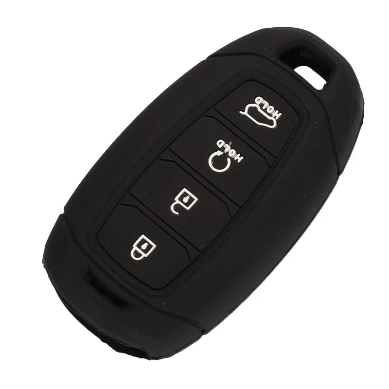 jingyuqin 4BTN Remote Coloful Silicone Key Cover For Hyundai i30 i35 i40 Kona Azera Elantra Solaris grandeur Ig Accent Santa F