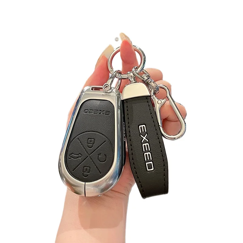 Premium Zinc Alloy Key Cover Case for Exeed Lanyue/Yaoguang CDM/Lingyun/Wind PHEV (2024) - Protective Key Fob Shell