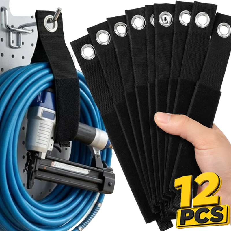 Heavy-Duty Cord Storage Straps Extension Cord Cable Ties Garage Organizer Holder Cable Hose Power Cord Rope Strap Wire Manager