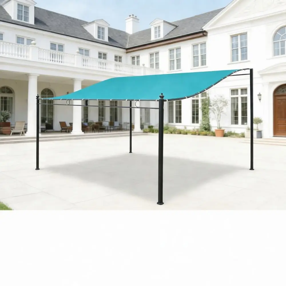 Durable Gazebo Canopy Replacement Top Cover 420D Oxford Fabric Waterproof Garden Shade Roof Patio Outdoor Tent Shelter Cloth