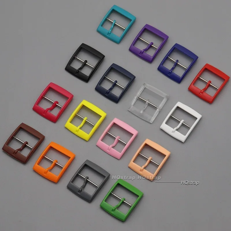 Plastic Watch Clasp for Swatch Strap 16mm 19mm 20mm Watchband Pin Buckle Women Wen Watch Button Colorful Silicone Strap Buckles