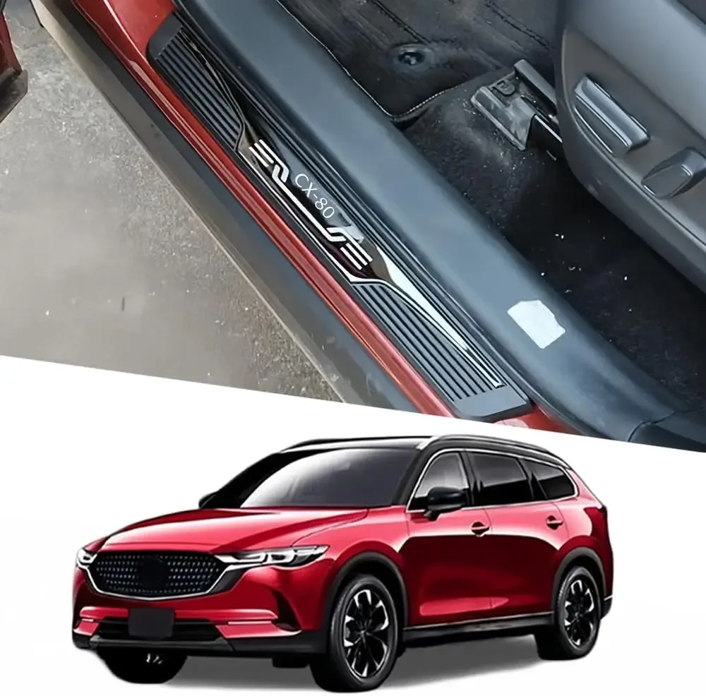 

FOR cx80 CX-80 Custom Parts Exterior Door Sill Strip Door Step Stainless Steel 4pcs CX80 Accessories