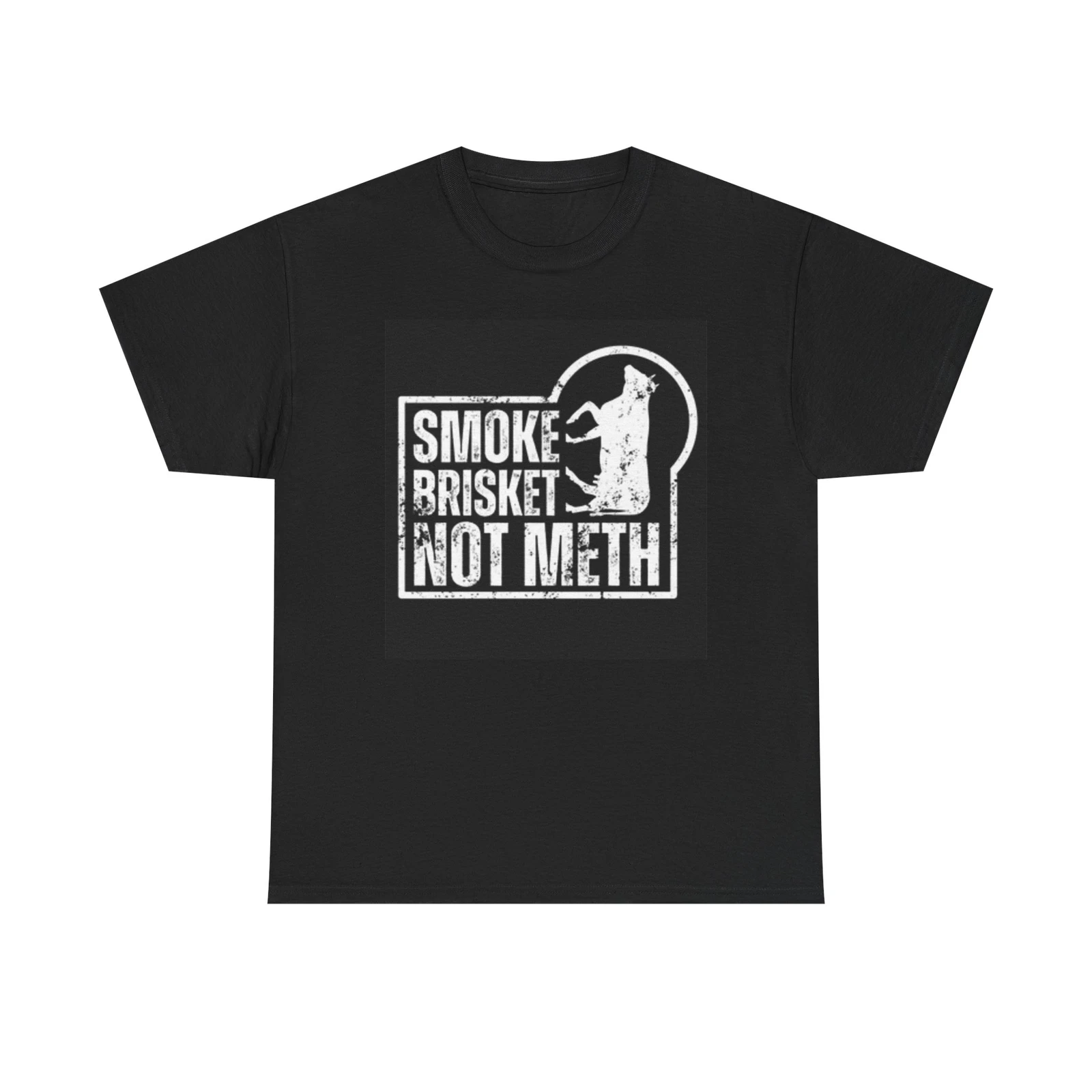 

Smoke Brisket Not Meth T Shirt Unisex Heavy Cotton Tee