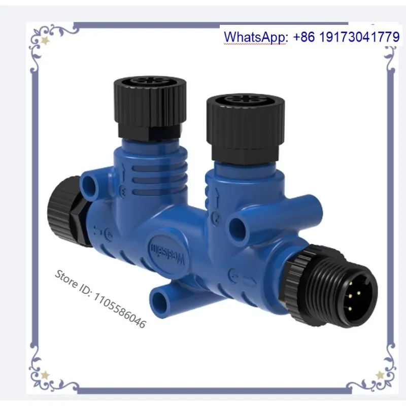 M12 sensor NMEA2000 connector DIN 5-pin circular waterproof IP68 IP67 cable with male and female signal-coded metal power
