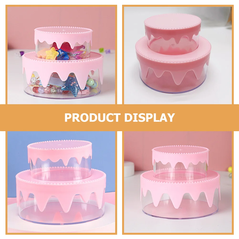 Desktop Storage Box Plastic Container Hair Accessories Organizer for Girls Home Jewelry Boxes Rope Travel