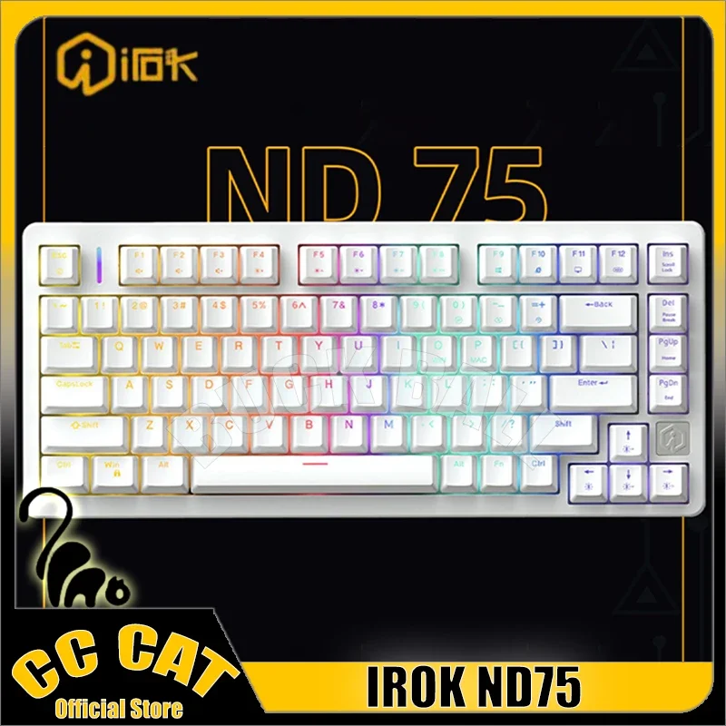 IROK ND75 Magnetic Switch Mechanical Keyboard Wired Keyboards 81 Keys Gaming Keyboards Customization Hot-Swap RGB Gamer Keyboard