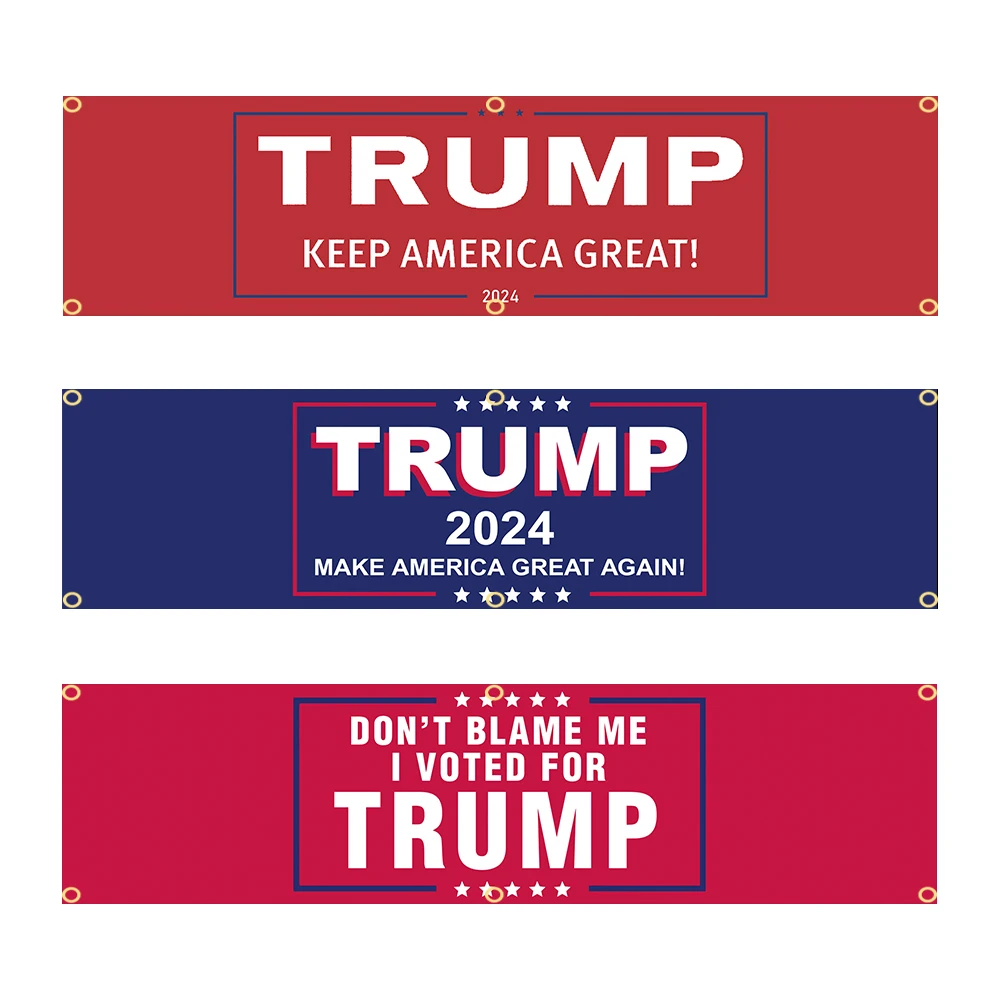 60X240cm Trump 2024 Banner Flag Polyester Printed Garage or Outdoor Decoration Tapestry