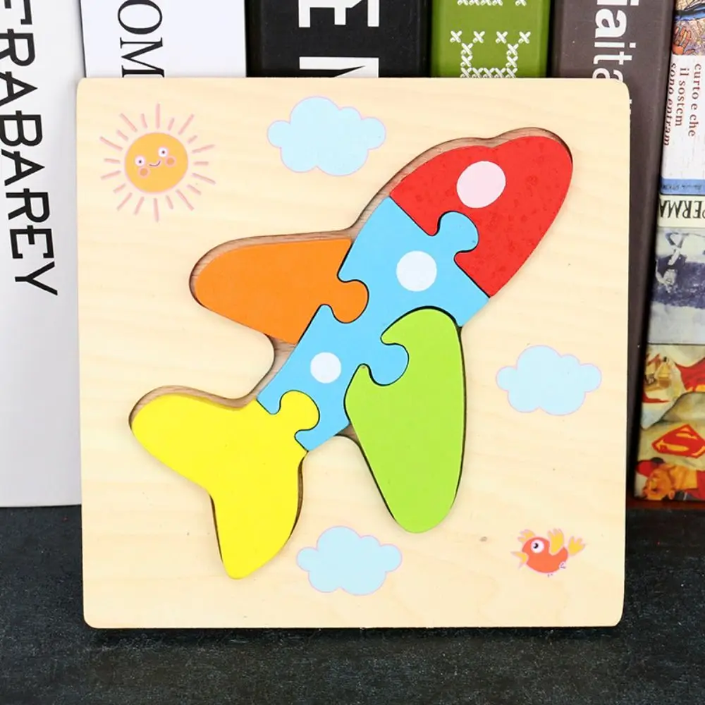 Cartoon Animals 3D Wooden Puzzles 3D Wooden Cartoon Animals Puzzles Intelligence Puzzles Board Wooden Toddler Puzzles Children