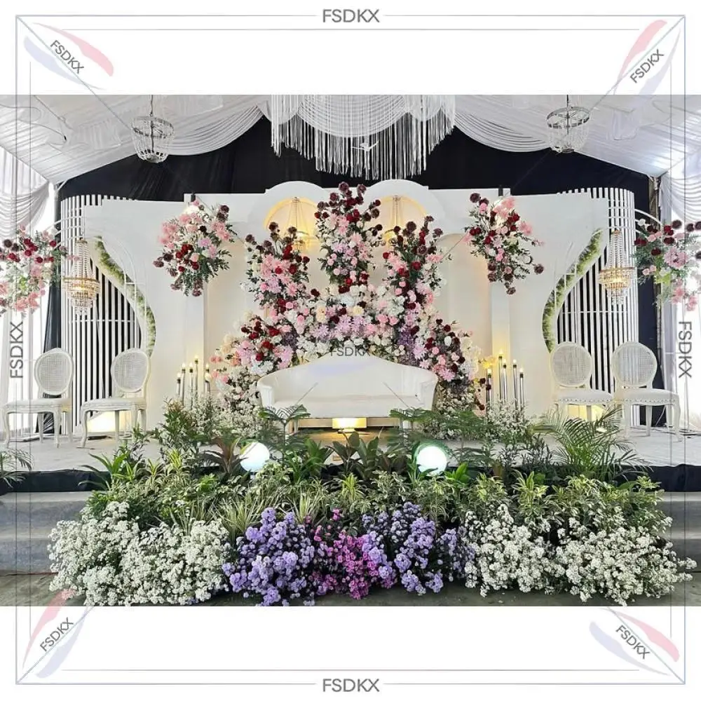 

Luxury Wedding Background Decoration Set of 5 White PVC Acrylic Wedding Arch
