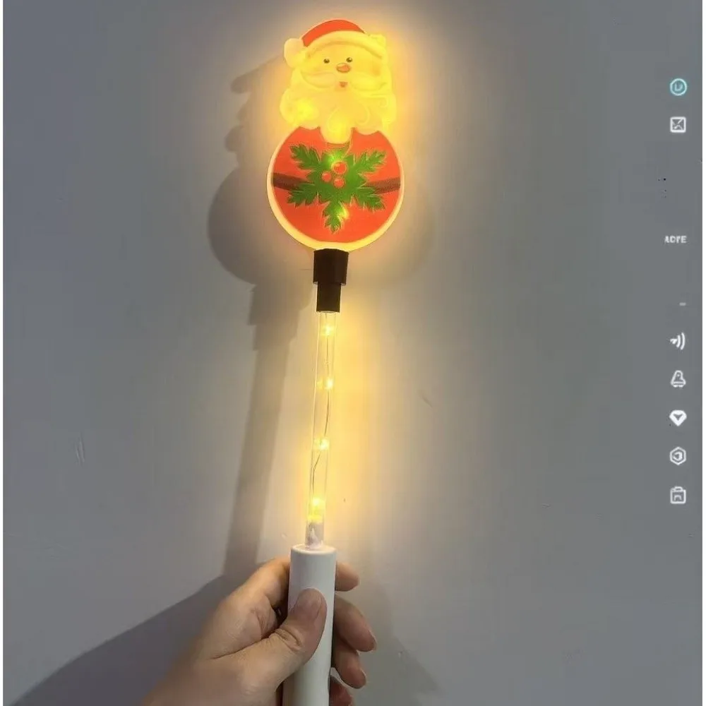Santa Claus Handheld Glow Stick Tree Snowman Christmas LED Glowing Stick Rabbit Cute Christmas Decoration Lights Indoor Decor
