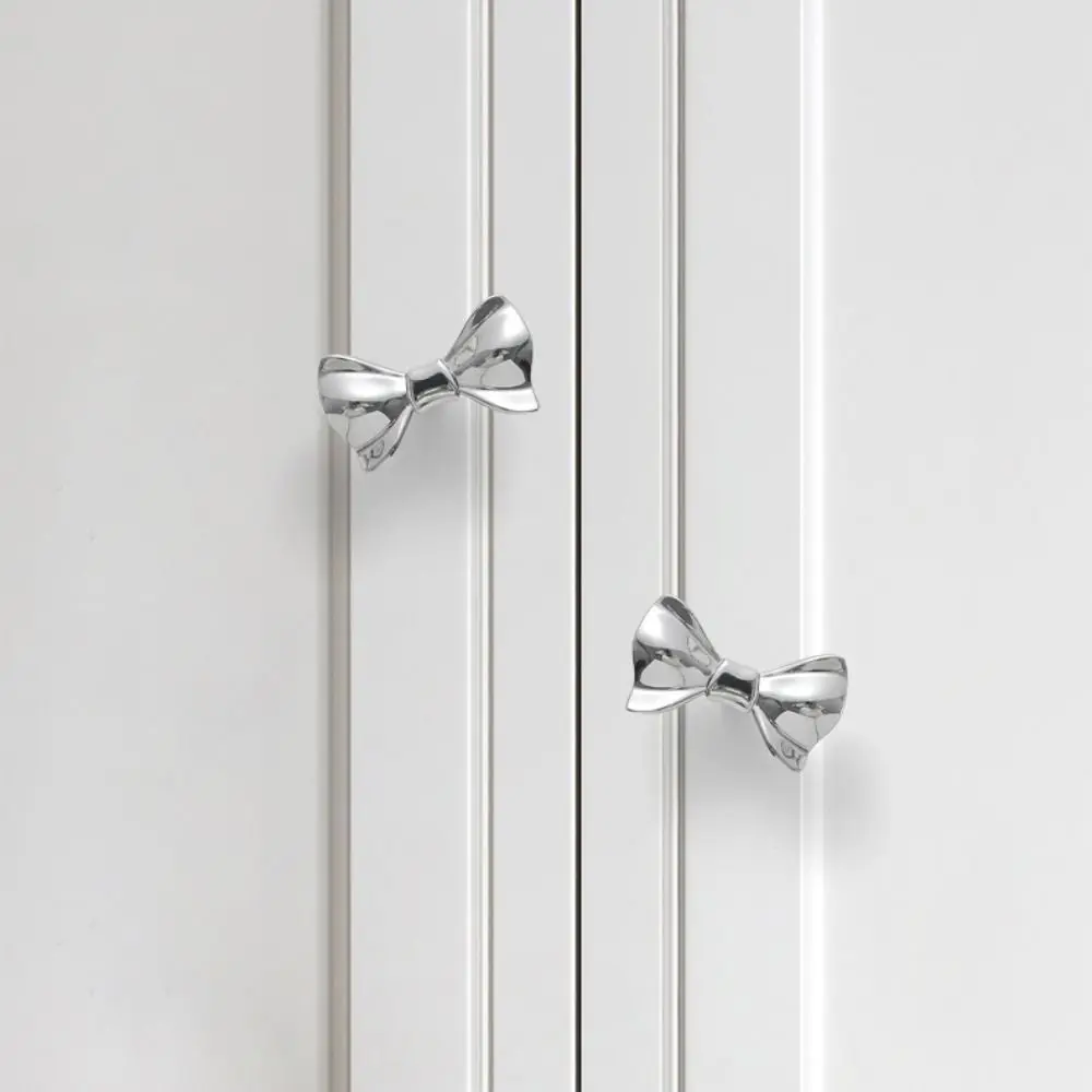 Retro Bow Tie Brass Handle Vintage Furniture Hardware Cabinet Door Knobs Push-pull Single Hole Wardrobe Drawer Pulls Window