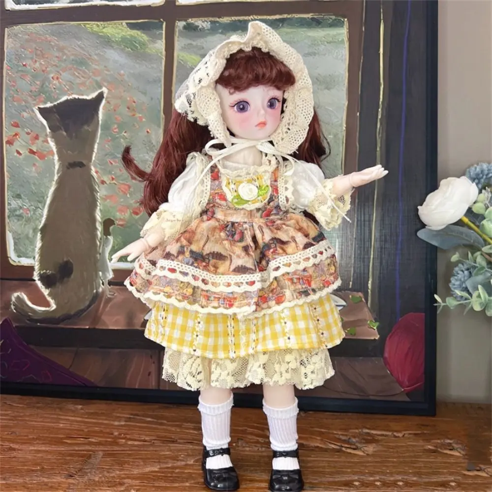 1 Set 1/6 SD 30 cm Bjd Pop met Kleding Aantrekkelijke Ogen Multi-stijl Dress Up BJD Poppen met Pruik Make Up Lang Haar