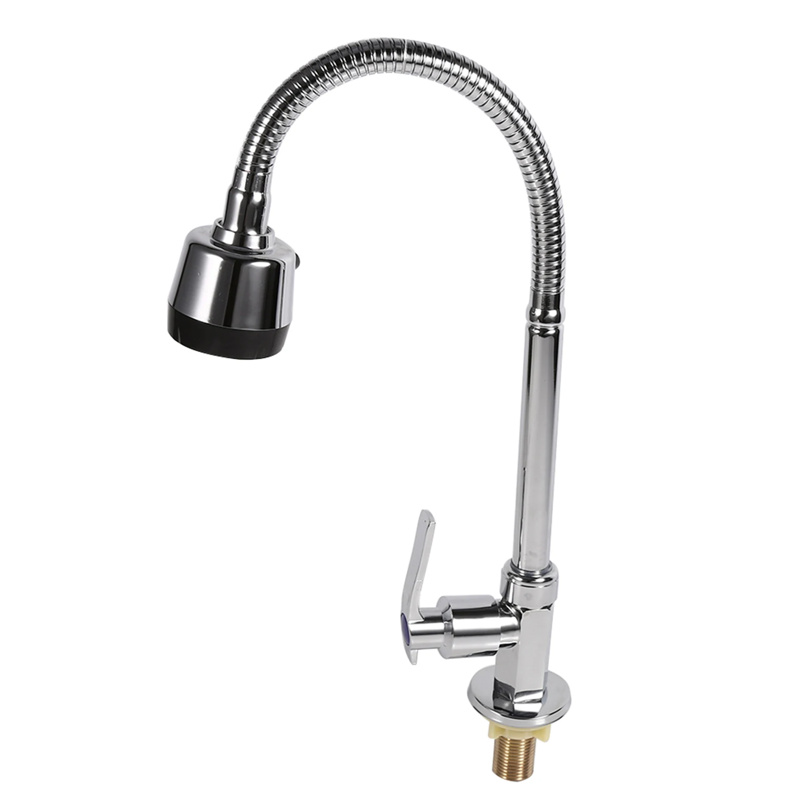 Kitchen Tap Swivel Sink Tap Sink Faucet Zinc Alloy Swivel Spout Single Handle Sink Kitchen Faucet Pull Down Spray Cold Water Tap