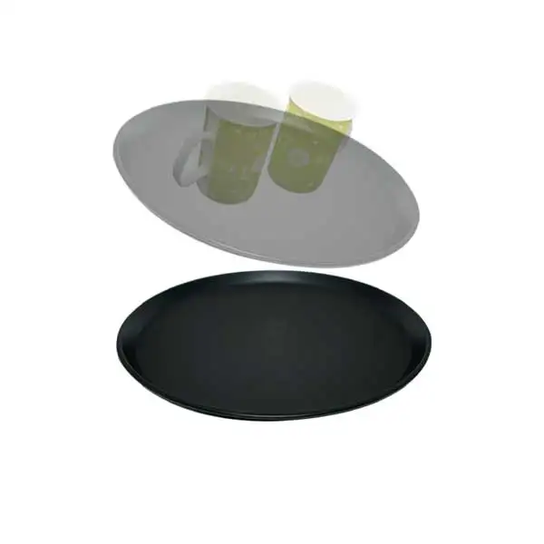 Black Plastic Serving Tray Among Living Nonslip circular Tray