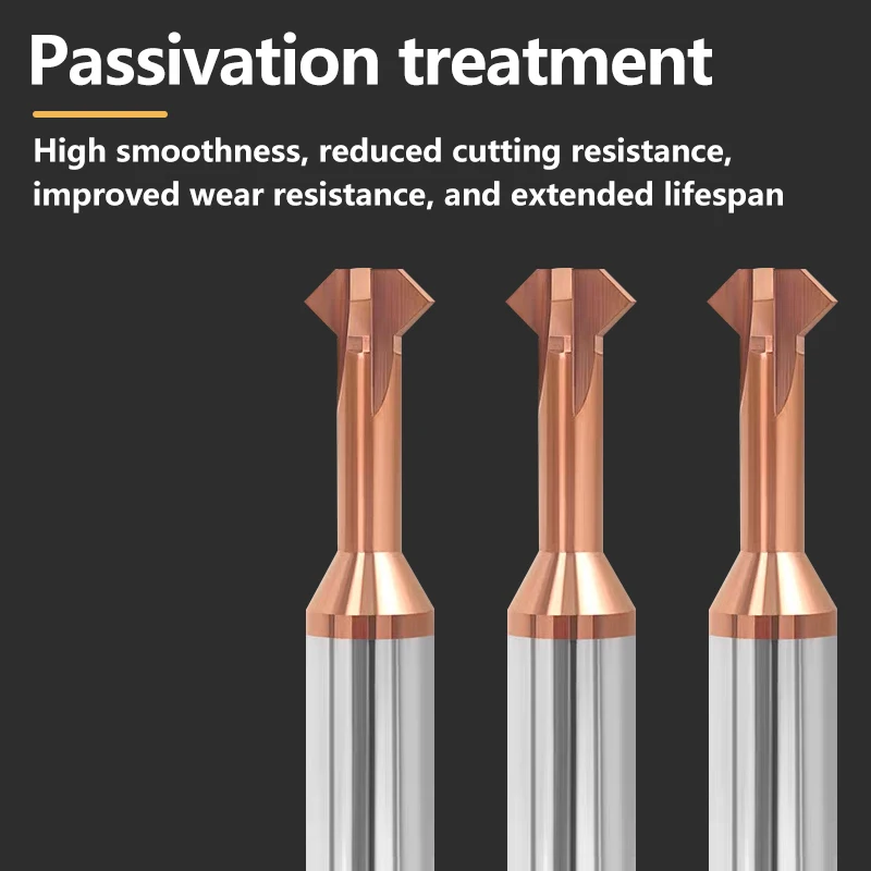 GULING Tungsten Steel Carbides 60° 90° 120° Upper And Lower Inner Hole Chamfering Milling Cutter CNC Double-Sided T-Shaped Tool