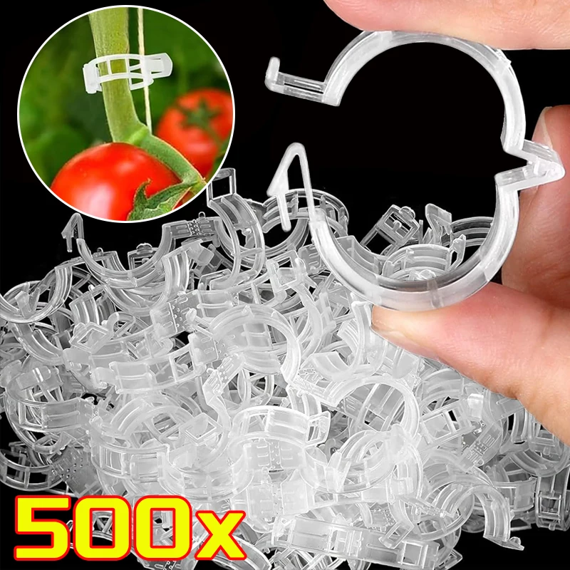 

50-500PCS Plant Supports Clips For Climbing Reusable Vegetables Vine Connects Fixing Clips Garden Tomato Stem Grafting Fix Tools