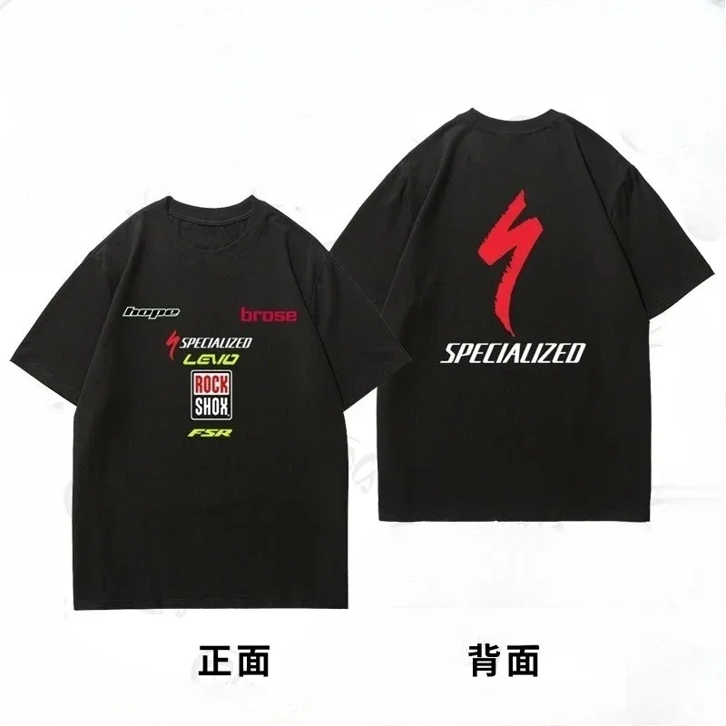 

2025 Lightning Specialized Mountain Bike Downhill Cycling Short Sleeve T-shirt Summer Half Sleeve Base Shirt Ins Y2k Hot Sell