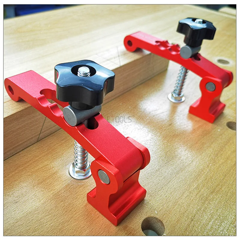 Woodworking Desktop Quick Positioning Clamp T-shaped Sliding Groove Adjustable Pressure Plate Workbench Fixed Clamp Press Block