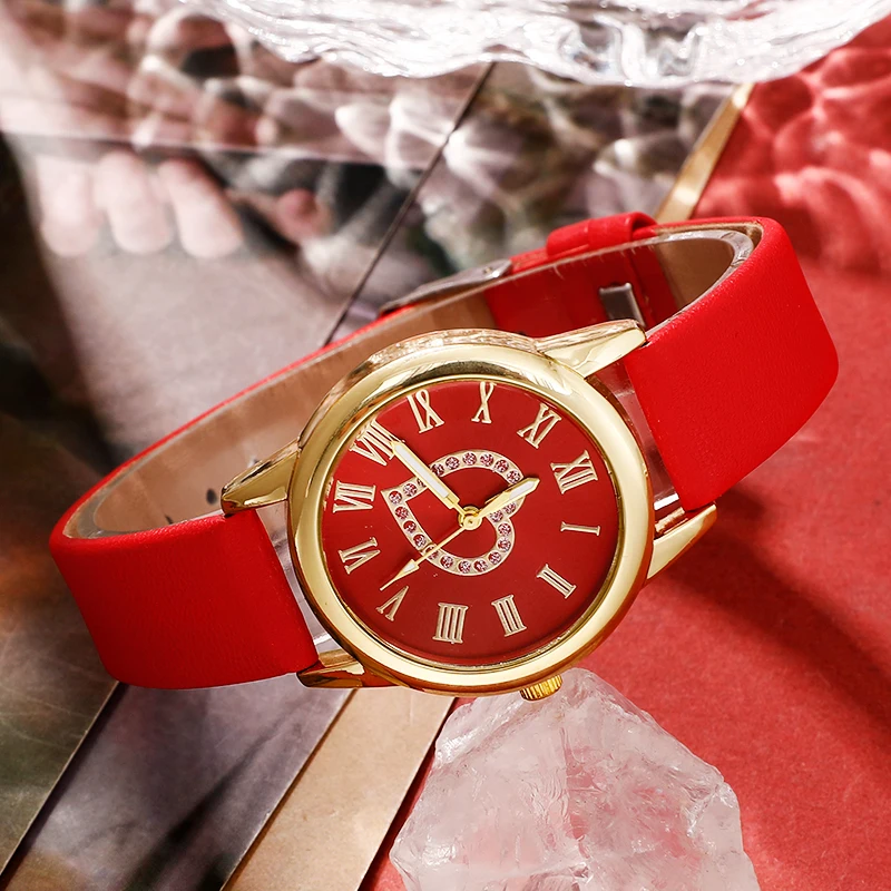 Women Fashion Quartz Watch Female Clock Love Dial Luxury Brand Design Ladies Leather Wrist Watch Montre Femme Relogio Feminino