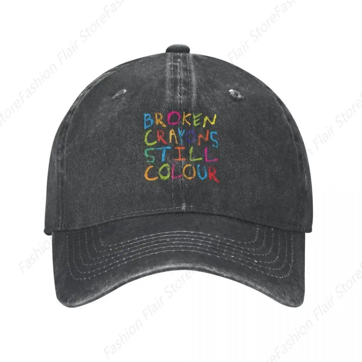 Broken crayons still colour (grunge version) Cowboy Hat fashionable Hat Baseball Cap Hip Hop Bobble Hat Women's Golf Wear Men's