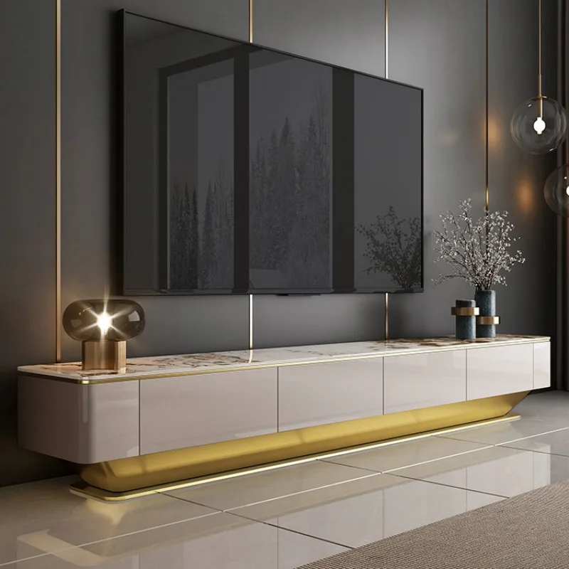 

Narrow Golden Tv Cabinet Luxury European Classic Space Saving Living Room Tv Stands Designer Meuble De Television Furniture Home
