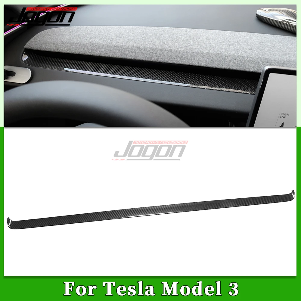 NEW PRODUCT For Tesla Model 3 2024+ Carbon Fiber Car Interior Central Console Dashboard Panel Cover Sticker Trim Accessories