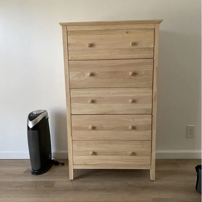 

Bedroom Kids Furniture Solid Wood 5 Drawer Dresserpromote sales