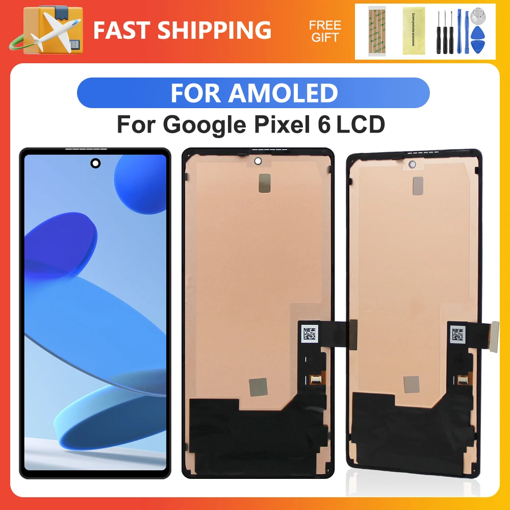 For Google Pixel 6 6.4\'\'For AMOLED Google Pixel 6 GB7N6 G9S9B16 G9S9B LCD Display Touch Screen Digitizer Assembly Replacement