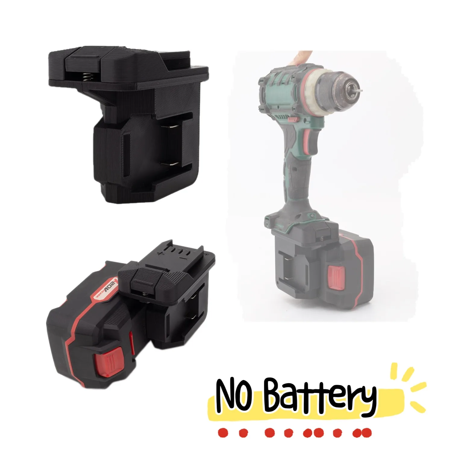For Lidl Parkside X20V Li-ion Battery Two Battery Parallel Portable Power Tool Battery Converter (Battery not included and Tool)