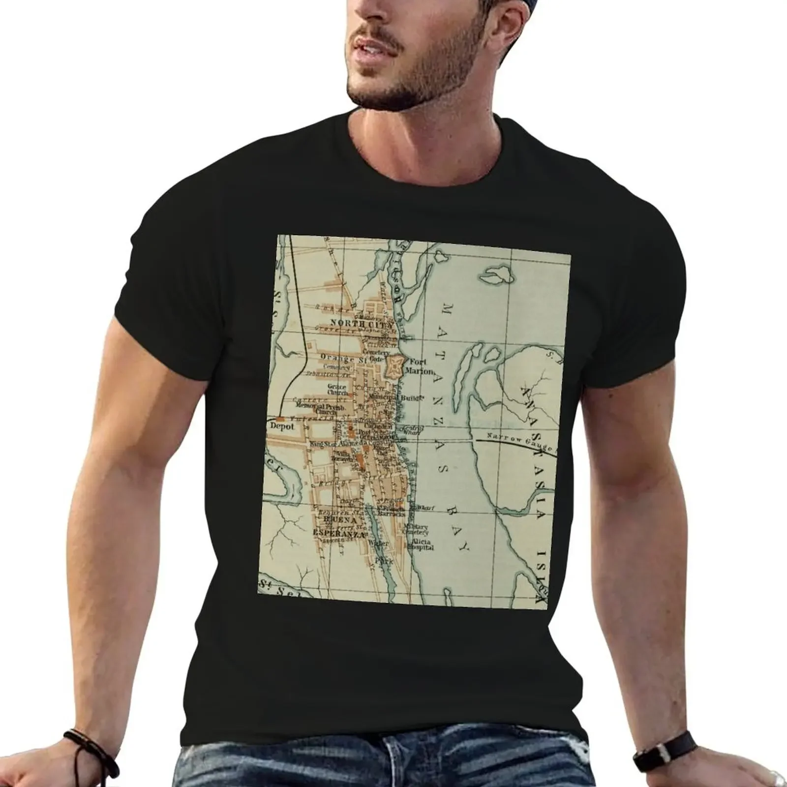 

Vintage Map of St Augustine FL (1904) T-Shirt clothes blacks summer clothes mens fashion