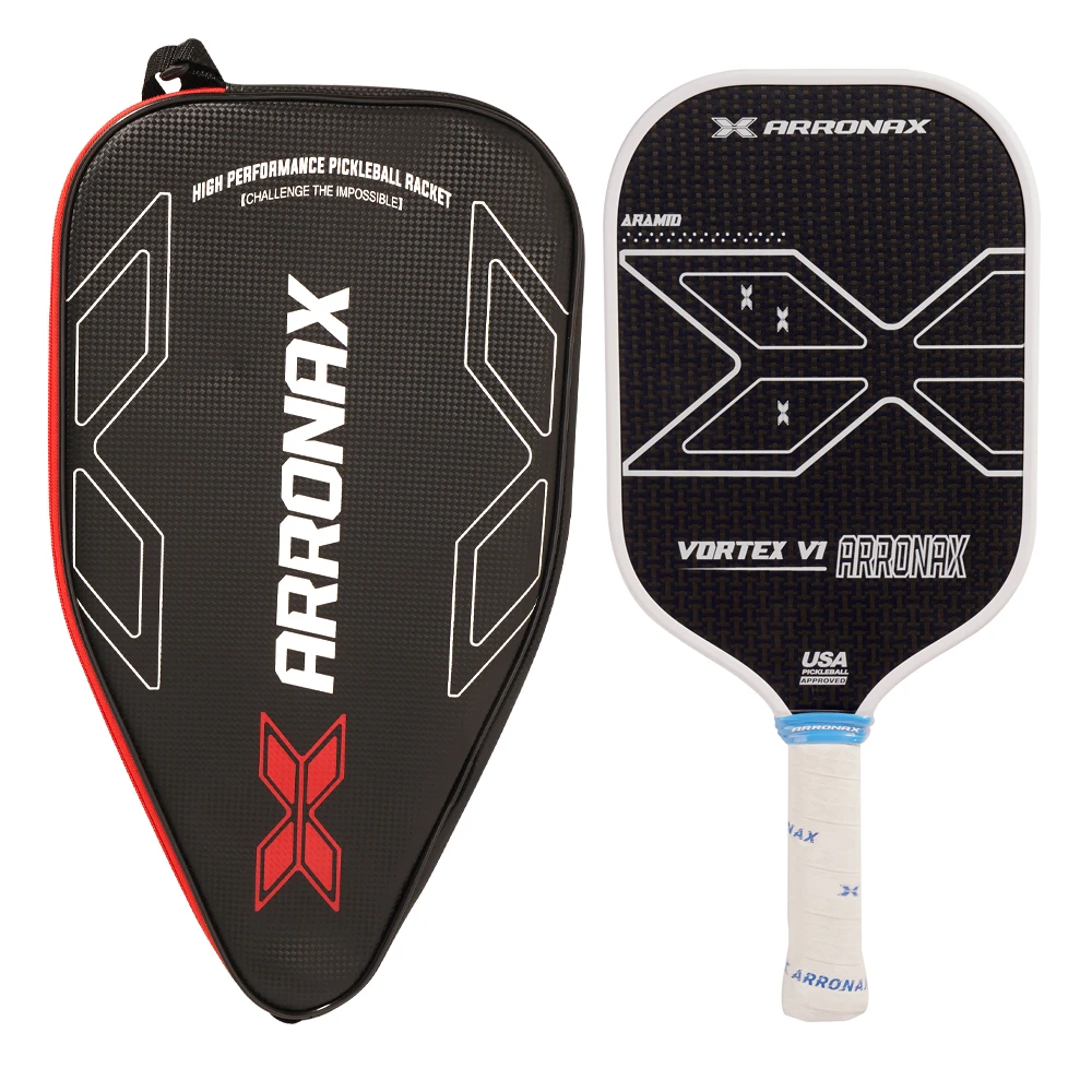 ARRONAX-Pickleball Paddle Carbon Friction Surface 16mm, Lightweight Honeycomb Core Paddle, Cushion Comfort Grip