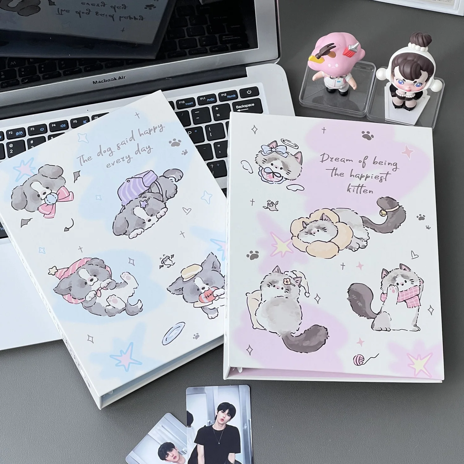 

Kawaii Cats dogs cartoon animals A5 Kpop Photocard Binder Collect Book Idol Photo Card Holder Cute postcard album Stationery