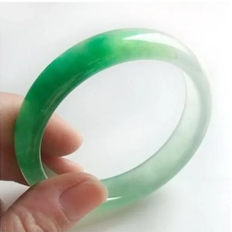 High Grade Jade Half Green Half White Women Bracelet Talisman Magical Beauty Natural Energy Purification Magnetic Field Jewelry