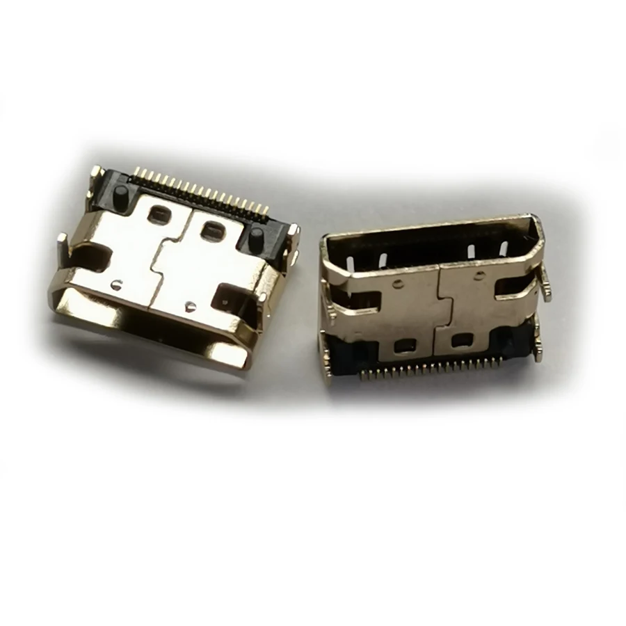 50PCS/Lot 19P MINI HDMI Female Socket/Jack Connector 19Pin Gold-Plated For TV HD-Interface