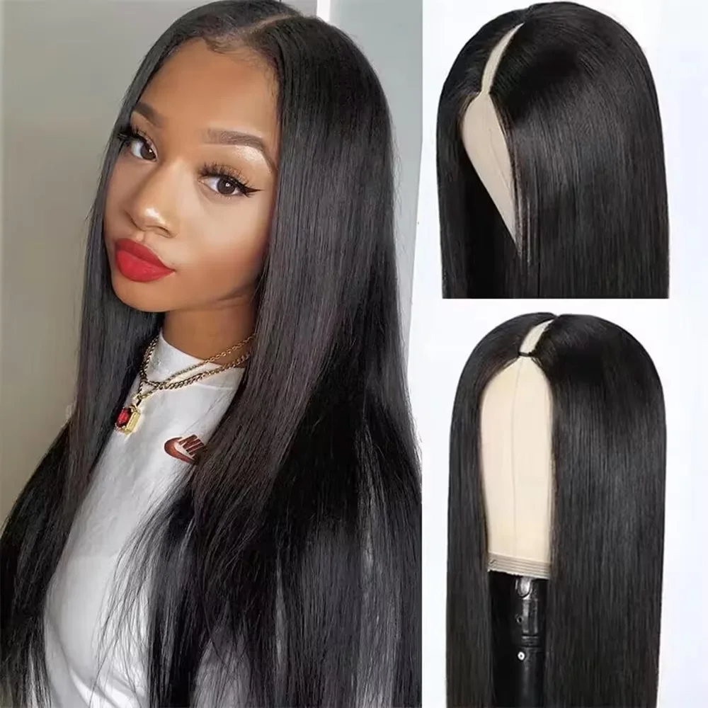 v-parts-straight-life-remy-horse-peruvian-hair-wig-machine-220-density-upgrade-u-parts-clip-no-omission-pre-pull-soft-women-wear