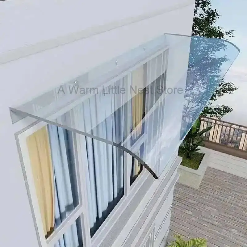 Terrace Balcony Awning Outdoor Transparent Minimalist for Modern Invisible Bracket-free Awning Convenient Awnings for Cafe