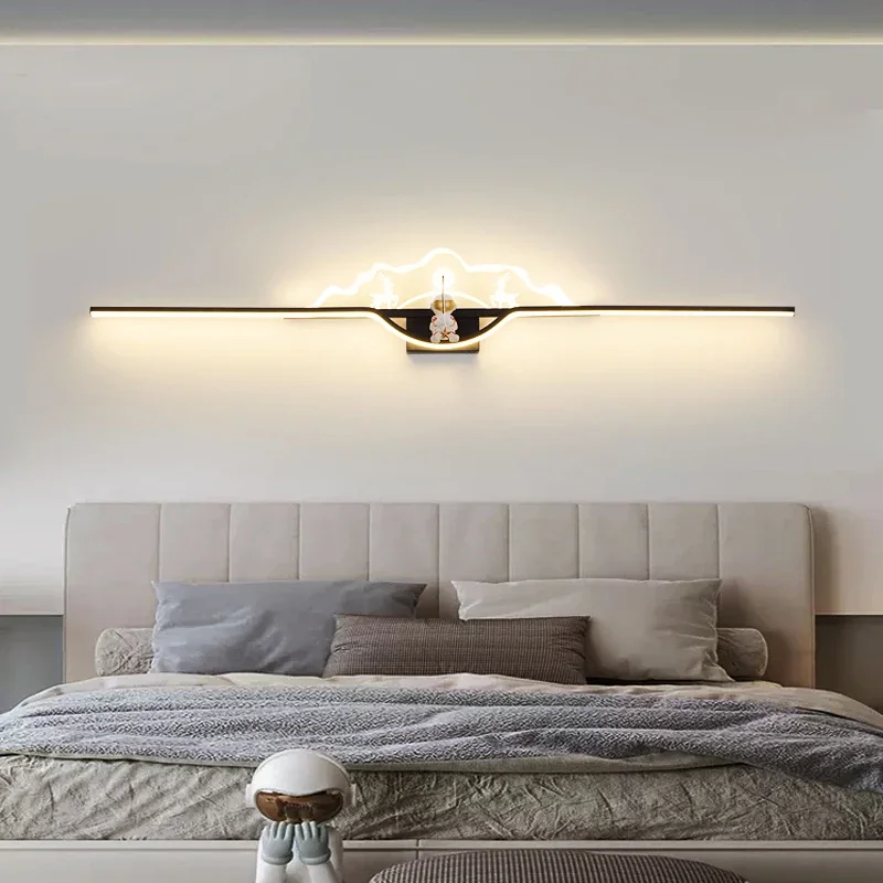 Modern minimalist bedroom bedside decor light; sofa back wall light; tea room living room
