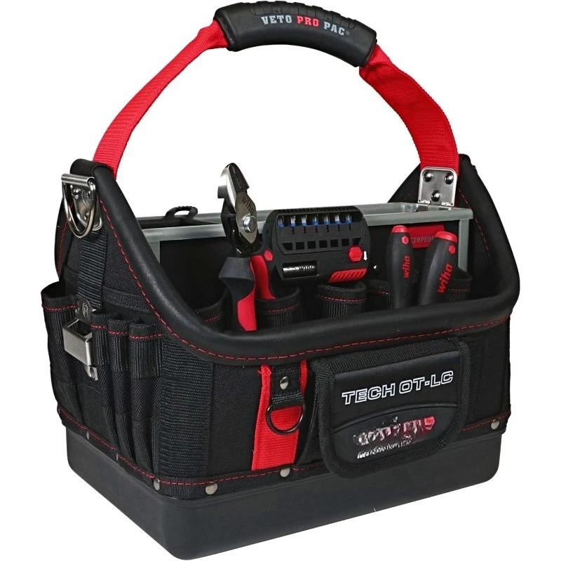 91239 11 Piece Open Tote Tool Bag Veto Tech OT-LC Tool Kit Set for Technicians