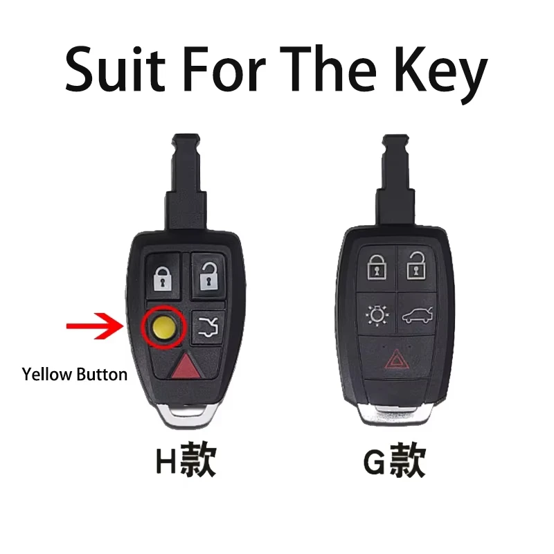 China Style Leather for Volvo S40 C30 C70 Old Key Car Key Case Cover Fob Protect Keychain （Advance Sale）