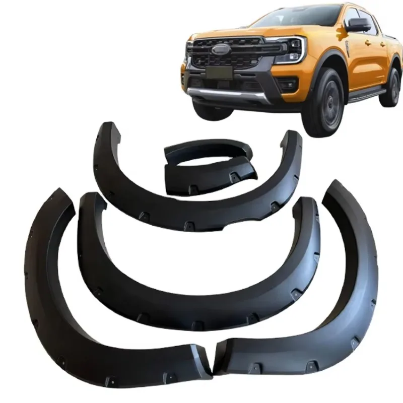 

Modification High Quality Fender Flares for Ford Ranger 2022 Wildtrak ABS Matte Black 6 Pcs Wheel Arch Fender Flare Car Accessor