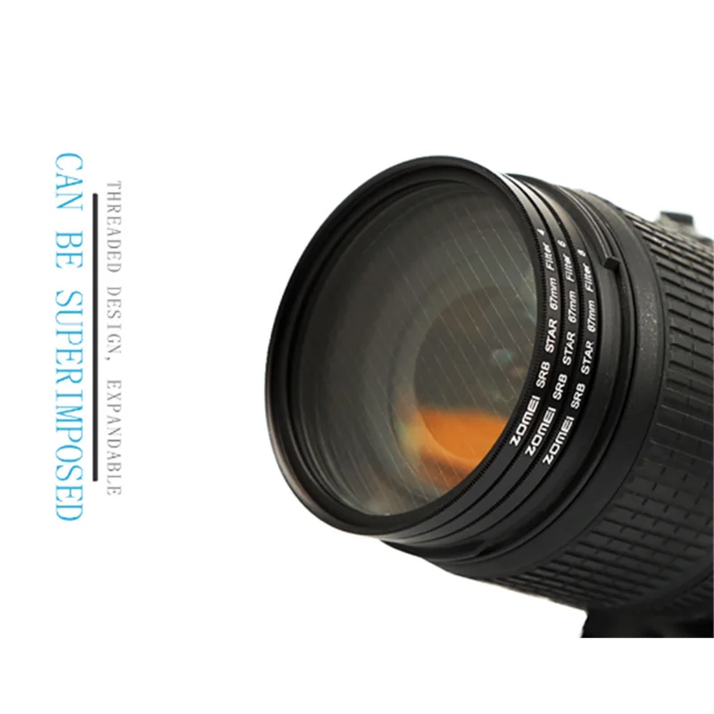 Zomei ستار تصفية 52 55 58 62 67 72 77 82 مللي متر ستار تأثير وميض لكانون نيكون سوني كاميرا عدسة خط تصفية 4 6 8 شعاع تصفية