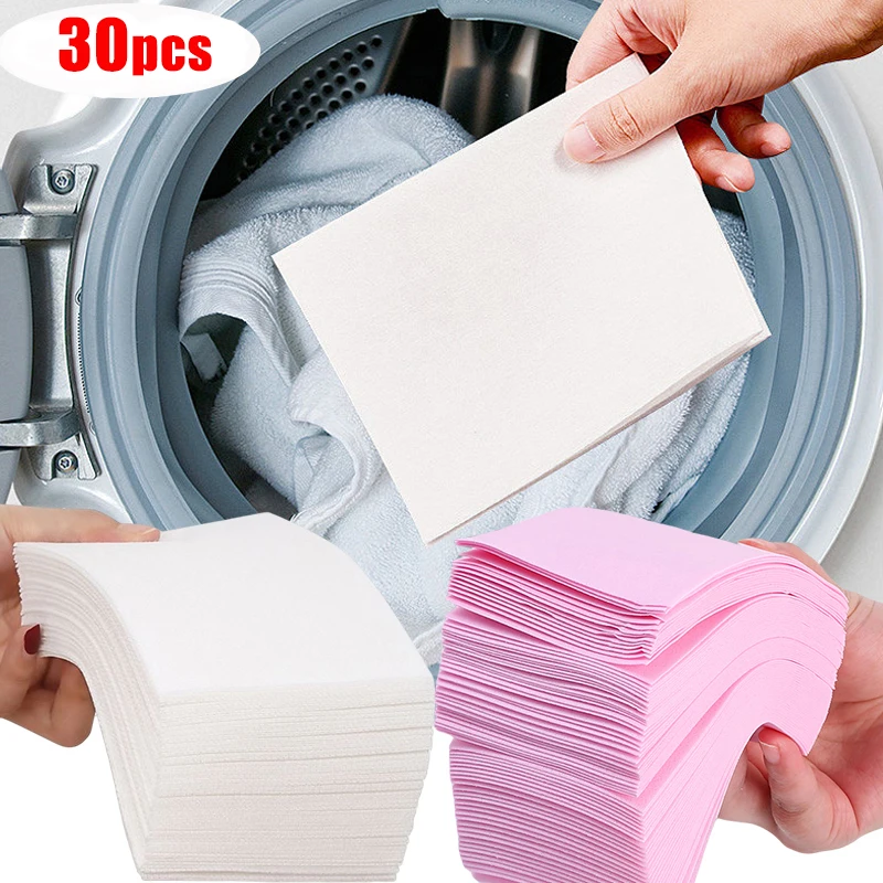 30pcs Soluble Laundry Tablets Strong Cleaning Clothing Laundry Soap Concentrated Washing Powder Detergent For Washing Machines