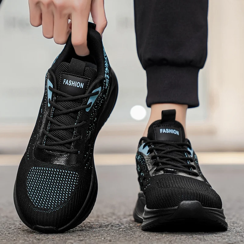 Men's mesh breathable casual sneakers summer new lightweight soft-sole anti-slip outdoor racing running shoes speed sports shoes view 6
